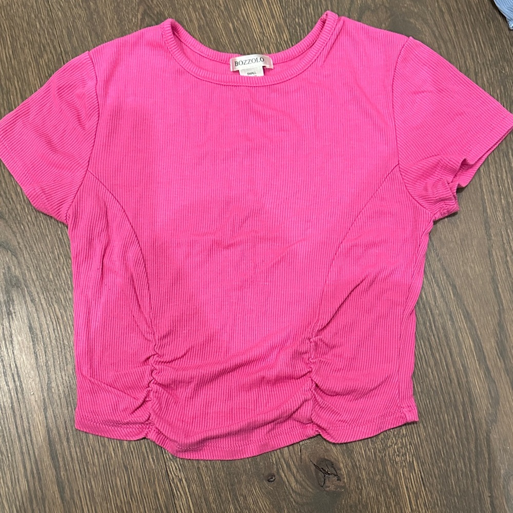 Bozzolo Pink Crop Top